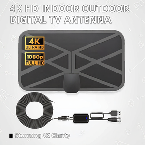 Antenne TV numérique intérieure HD HDTV Annxxin TV-02 avec amplification de signal 4K 8K, plage de fréquences 470-860 MHz - Product Image 2