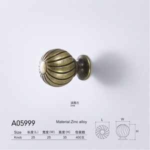 <b>Single</b>-hole Custom-Made Zinc Alloy Cabinet Door Handle for Kitchen Bedroom Dresser-Multi-Color Threaded Solid Design Easy - Product Image 6