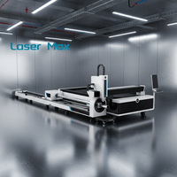 Système de découpe laser à fibre entièrement fermé 30000W avec table de travail refroidie par eau 6050x2530mm pour plaques épaisses 80mm, compatible AI/LAS