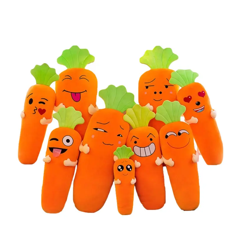 हटाने योग्य कार्टून गाजर इमोटिकॉन्स लंबे समय तकिया तकिया ज़िप के साथ बच्चों के उपहार जन्मदिन का उपहार