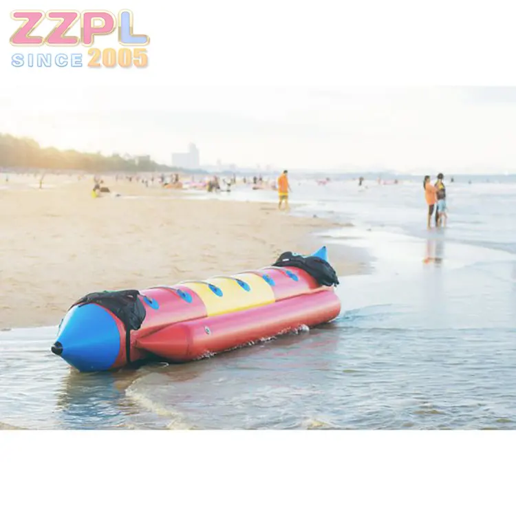 Barco inflable de PVC, plátano, flotante, Pedal de bicicleta de agua