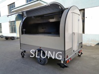 Remorque alimentaire mobile de qualité commerciale avec intérieur en acier inoxydable et fibre de verre pour la restauration de rue, la vente de glaces, de hot-dogs et de fast-food