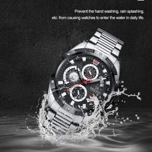นาฬิกาควอตซ์ Naviforce 8021 รุ่นสั่งทำพิเศษ กันน้ำ สายสแตนเลส พร้อมปฏิทินและวันที่ สำหรับผู้ชาย - Product Image 4