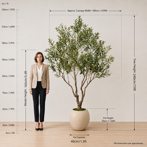 Grand <span class=keywords><strong>olivier</strong></span> artificiel de 1,80m à 2,40m avec pot en céramique, conception détachable pour économie de transport, plante réaliste pour hôtel, maison, bureau - Product Image 2