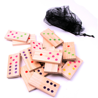 Jeu de dominos en bois double six de haute qualité, 28 pièces, personnalisable, vente en gros, jeux éducatifs amusants, marque Strue