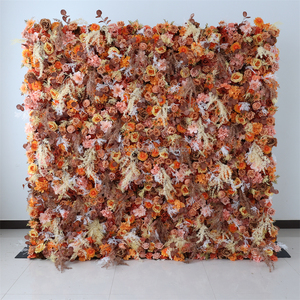A78 Décoration de Mariage Fournisseurs Toile de Fond Artificielle <span class=keywords><strong>Pampa</strong></span> Bleu <span class=keywords><strong>Rose</strong></span> Fleur Murs Enroulé Tissu Tissu Dos Pampas Fleur Mur - Product Image 3