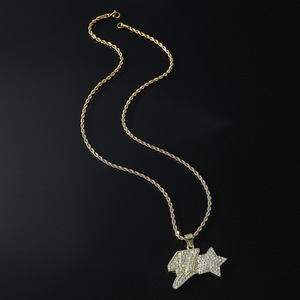 Collar con Colgante Geométrico de Números Estelares, Estilo Hiphop Personalizado, Collares para Hombre, Joyería de Moda al por Mayor, Gran Venta 2026 - Product Image 2