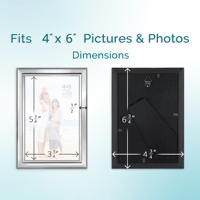 Cadre photo personnalisé 4x6 PS en argent du fabricant chinois Cadre photo en plastique pour tenture murale