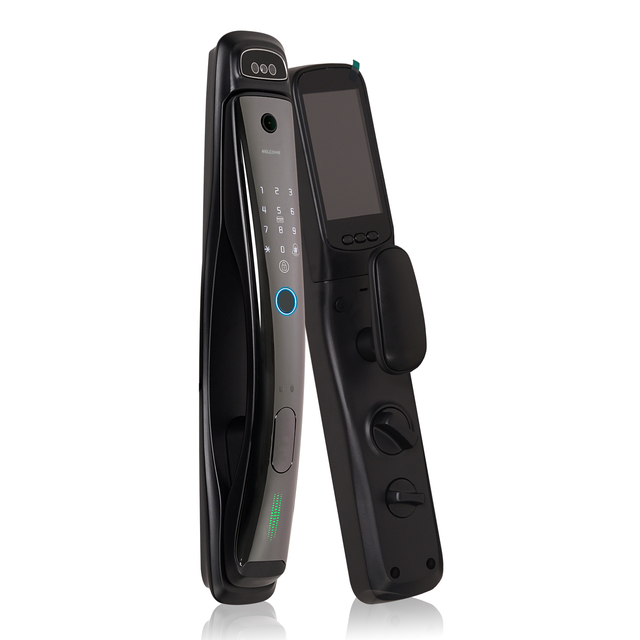 WiFi Smart Security Door Lock 3D Face Recognition 1MP Camera Infrared Night Vision Wake-up Fingerprint IC Card Password Unlock