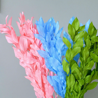 Heim- und Bürodekoration Langlebiges Lilien-Bambus-Blumenarrangement Füllmaterial Tischdekoration Valentinstag Blattwerk Glyzerin-Konserviertes Ruscus