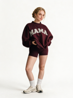 Haut tricoté vintage d'hiver pour femme à col montant avec broderie 3D et badge à sequins - Style streetwear hip-hop décontracté