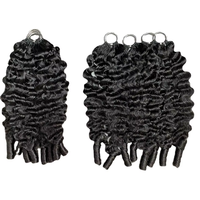 Extensions de cheveux bouclés birmans réutilisables en gros pour tresses bohèmes, cheveux humains indiens pré-séparés sans nœuds pour crochet plume