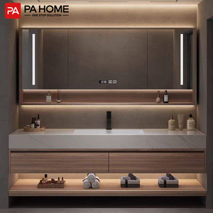 PA Hotel mobili Smart Led specchio marmo controsoffitto lavaggio <span class=keywords><strong>bagno</strong></span> vanità con lavandino - Product Image 3