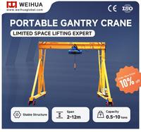 Palans électriques à chaîne mobile à haute efficacité de 1 tonne, 2 tonnes, 3 tonnes, 5 tonnes, 10 tonnes, grue à portique mobile portable pour utilisation en atelier