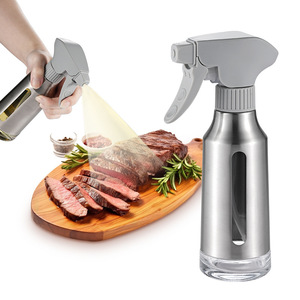 Botella pulverizadora de acero inoxidable de 300 ml, tipo presión, para cocina, aceite de cocina, barbacoa, parrilla. - Product Image 1