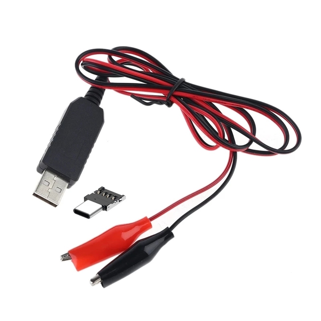 Type C USB to 1.5V 3V 4.5V 6V 9V 12V Cable AA AAA C D Size Battery Eliminator