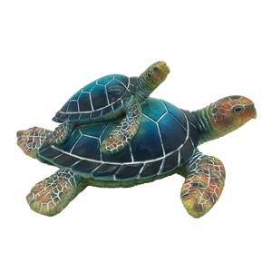 Statua di Tartaruga Marina in Resina Souvenir Tropicale Caraibico Hawaiano - Product Image 1