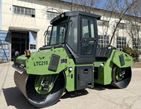 Rouleau compresseur vibrant à double tambour LTC210 de 10 tonnes de la marque chinoise de premier plan avec moteur et roulement à haute efficacité