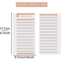 6 Anneaux, Feuilles de Rechange A6 pour Carnet à Spirale, Papiers d'Insertion pour Budget, Enveloppes Budgétaires, Feuilles de Planification Personnalisées