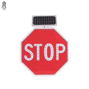 لافتة توقف تعمل بالطاقة الشمسية بسعر منخفض للبيع، لافتة تحذير عالية الجودة للبيع - Product Image 1