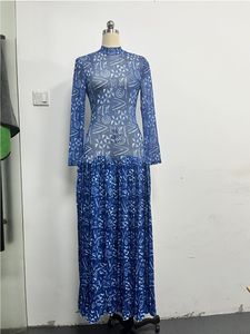 <span class=keywords><strong>Abito</strong></span> <span class=keywords><strong>Lungo</strong></span> <span class=keywords><strong>Elegante</strong></span> da <span class=keywords><strong>Donna</strong></span> Stile Occidentale con Stampa Floreale a Maniche Lunghe Casual Maxi Dress 2026 - Product Image 6