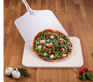 Ensemble de pierre de cuisson et de cuisson de pizza en céramique de <span class=keywords><strong>cordiérite</strong></span> rectangulaire résistant aux hautes températures pour une utilisation au four - Product Image 6