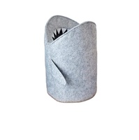 Seau de rangement en forme de requin de haute qualité poupées de rangement en feutre jouets Pot feutre panier organisateur de blanchisserie