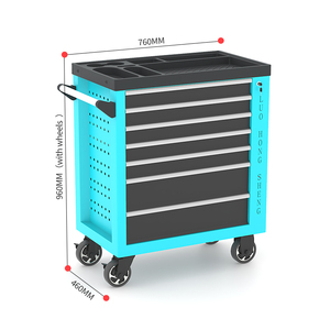 Armoire à outils roulante de type tiroir avec plan de travail personnalisable, chariot de rangement d'outils d'atelier mobile - Product Image 5