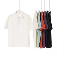 T-shirt court pour homme tendance d'été, coupe classique, 100% coton, tissu dobby, uni, couleur unie, 'effet glacé', vintage, séchage rapide