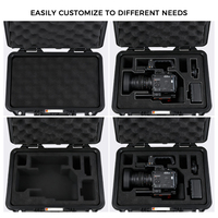 Étui rigide en plastique imperméable personnalisable OEM Chine, étui pour équipement, étui de transport rigide avec mousse EVA