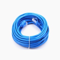 Câbles de raccordement Ethernet plats Cat5 RJ45 8P8C UTP 24AWG en cuivre, bleus, de 1 à 50 m, nickelés, mâle-mâle
