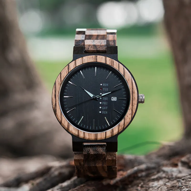 Jam tangan Quartz kayu mewah merek terkenal relogio masculino jam tangan kayu pacar unik buatan tangan Semua jam tangan kayu