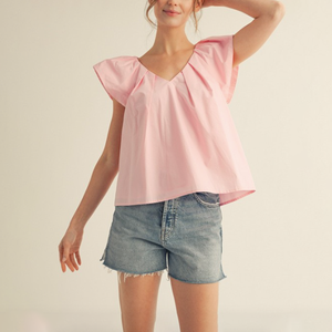 เสื้อยืดแฟชั่นผู้หญิงคอวีทรงหลวม แขนสั้น สีพื้น เรียบง่าย สไตล์ลำลอง สำหรับฤดูร้อน น้ำหนักเบา รับผลิตตามแบบ OEM - Product Image 1