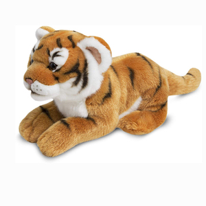 <span class=keywords><strong>Peluche</strong></span> réaliste de <span class=keywords><strong>tigre</strong></span> bébé, allongé et assis, rayé orange - Product Image 6