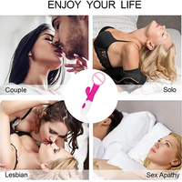YAQU Vibrateur Dildo de Simulation Multifréquence de 7,68 Pouces en Silicone Sûr pour le Corps, Masturbateur Vaginal Féminin OEM