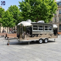 Remorque alimentaire CAMPTRL entièrement équipée : cuisine mobile, camion de restauration rapide, chariots à hot-dogs, café et pizzas, boutique alimentaire mobile