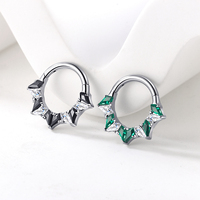 Bijou de corps en titane plaqué or ASTM F136 Eternal Metal, anneau segmenté articulé motif visage de renard, pour piercing de nez, idéal pour mariage ou cadeau pour enfant