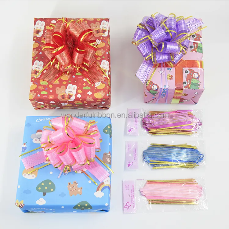 WONDERFUL Party Decorations Bows For Gifts Wrapping Ribbon Gift Box Pull Flower Plastic Ribbon And Bow