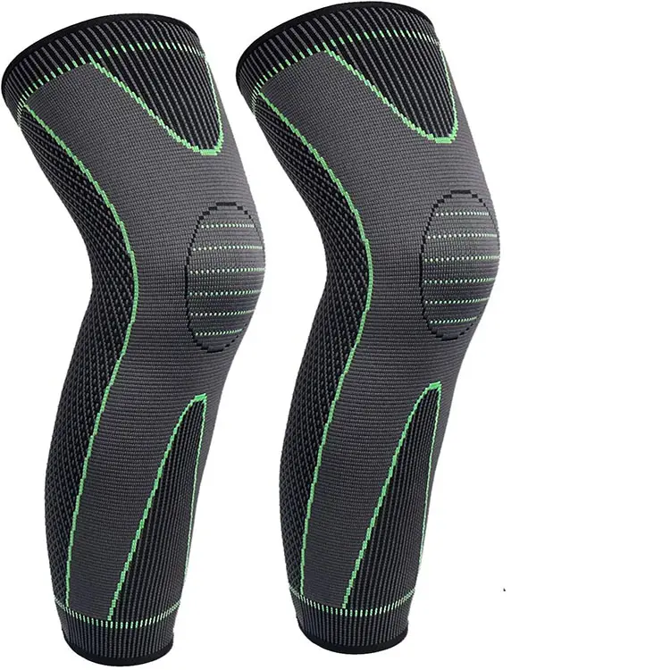 Anti-Slip Lengthen Knee Pad Knee Brace Thigh Calf Support Socks Compression Full Leg Long Sleeve