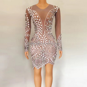 NOVANCE Y2524 2023 Produits Robe de demoiselle d'honneur courte à paillettes et cristaux, bord inférieur irrégulier, robe de cérémonie pour <span class=keywords><strong>mariage</strong></span> - Product Image 3