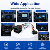Faisceau de câblage autoradio ISO 16 broches, adaptateur d'alimentation 16 cm pour unité centrale audio