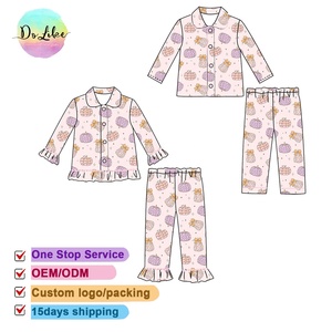 ชุดนอนเด็กผู้หญิงคุณภาพสูง ลายระบาย ผ้าใยไผ่ ดีไซน์สำหรับวันขอบคุณพระเจ้า ไซส์ NB-16T ชุดนอนเด็ก - Product Image 2