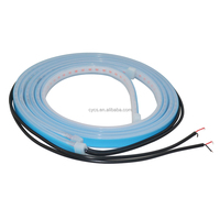 Pièces automobiles 12V 120CM Bande lumineuse LED universelle à double couleur (blanc et rouge) pour portière de voiture, avec fonction de bienvenue et d'avertissement de mouvement