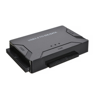 Конвертер данных USB 3.0 в SATA IDE ATA 3-в-1 для ПК и ноутбуков, для жестких дисков 2,5 и 3,5 дюйма, черный, с адаптером питания EU/US
