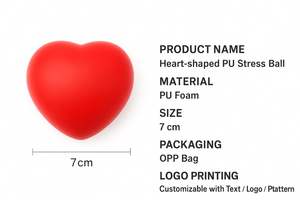 Ballons anti-stress créatifs en PU avec logo personnalisé, design simple, cadeaux promotionnels pour hôpitaux et collectes de sang - Product Image 2