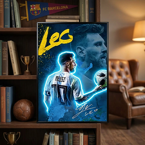 JIANZHI Custom Frame <strong>Canvas</strong> Illuminated Painting LED <strong>Football</strong> Wall Art Modern Abstract Hanging for Hotels and Restaurants - Product Image 2