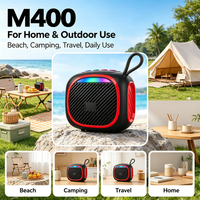 Speaker Nirkabel Portabel M400, Mendukung Kartu TF Radio FM, Tombol Plastik Audio Mini Luar Ruangan