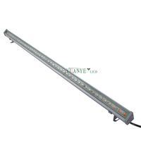 Projecteur LED professionnel en aluminium à inclinaison latérale optique à 45 degrés, éclairage mural linéaire RGB avec contrôle DMX, haute luminosité