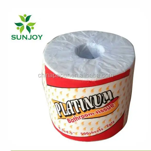 Manufactured 100% Virgin Wood Pulp 3 Ply Print Packing Toilet Paper Rolls With Core For Bathroom