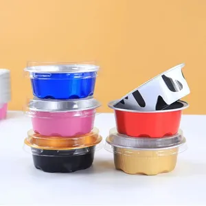 Mini tazas de papel de aluminio desechables de grado alimenticio personalizadas, 35ml para Muffin, Cupcake, hornear, utilidad Ramekin Cup